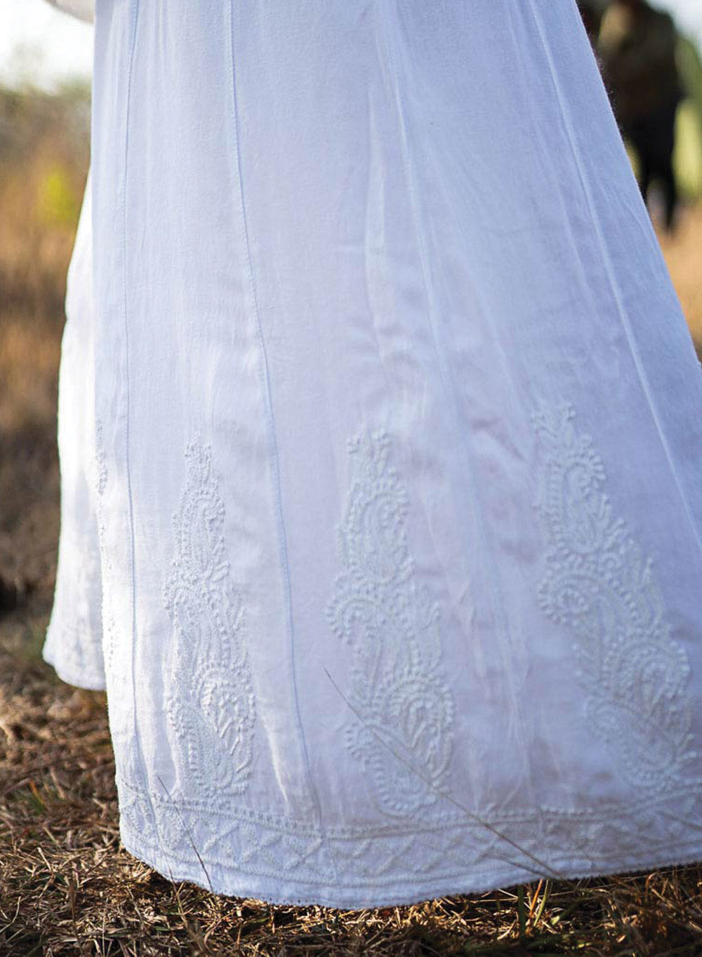 Tranquil -Ta'abeer White Rayon Chikankari Sharara (Plazzo)