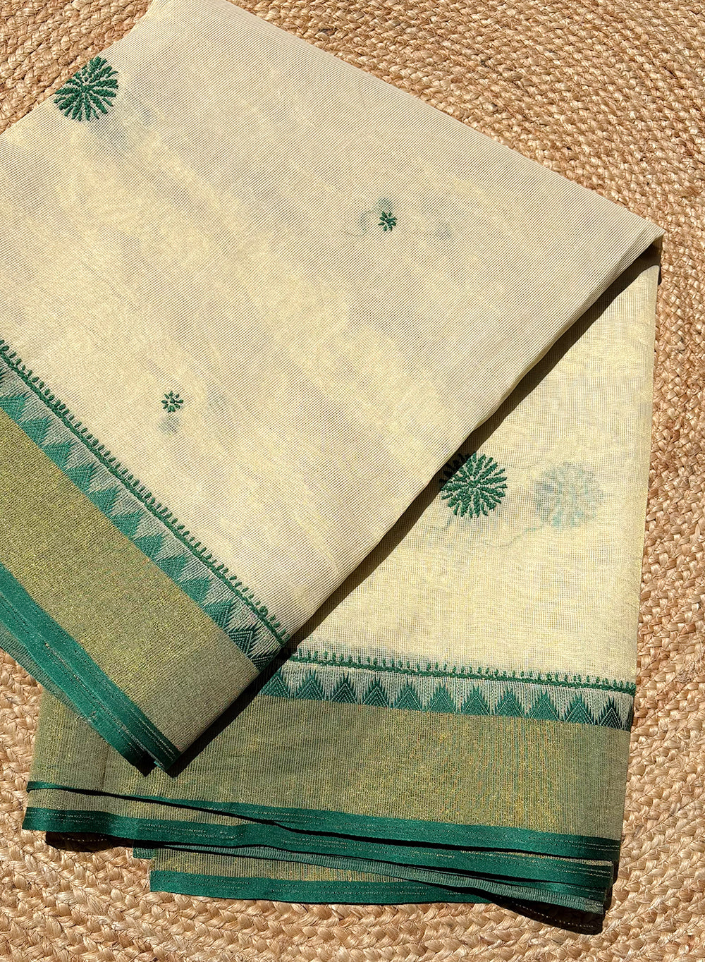 Green Dhoop Chaav - Aks Super Net Chikankari Saree