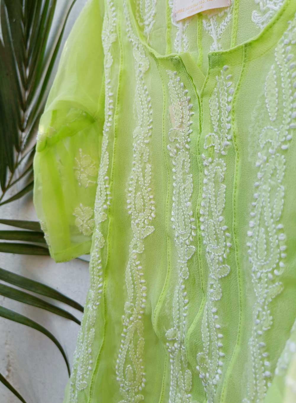 Ira Light Green - Nanhe Farishtery Georgette Set