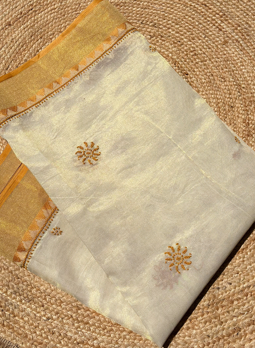 Yellow Dhoop Chaav - Aks Super Net Chikankari Saree