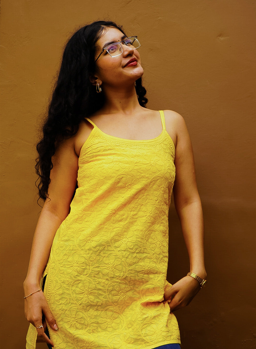 Noori Yellow - Bahaar Cotton Noodle Strap Kurta
