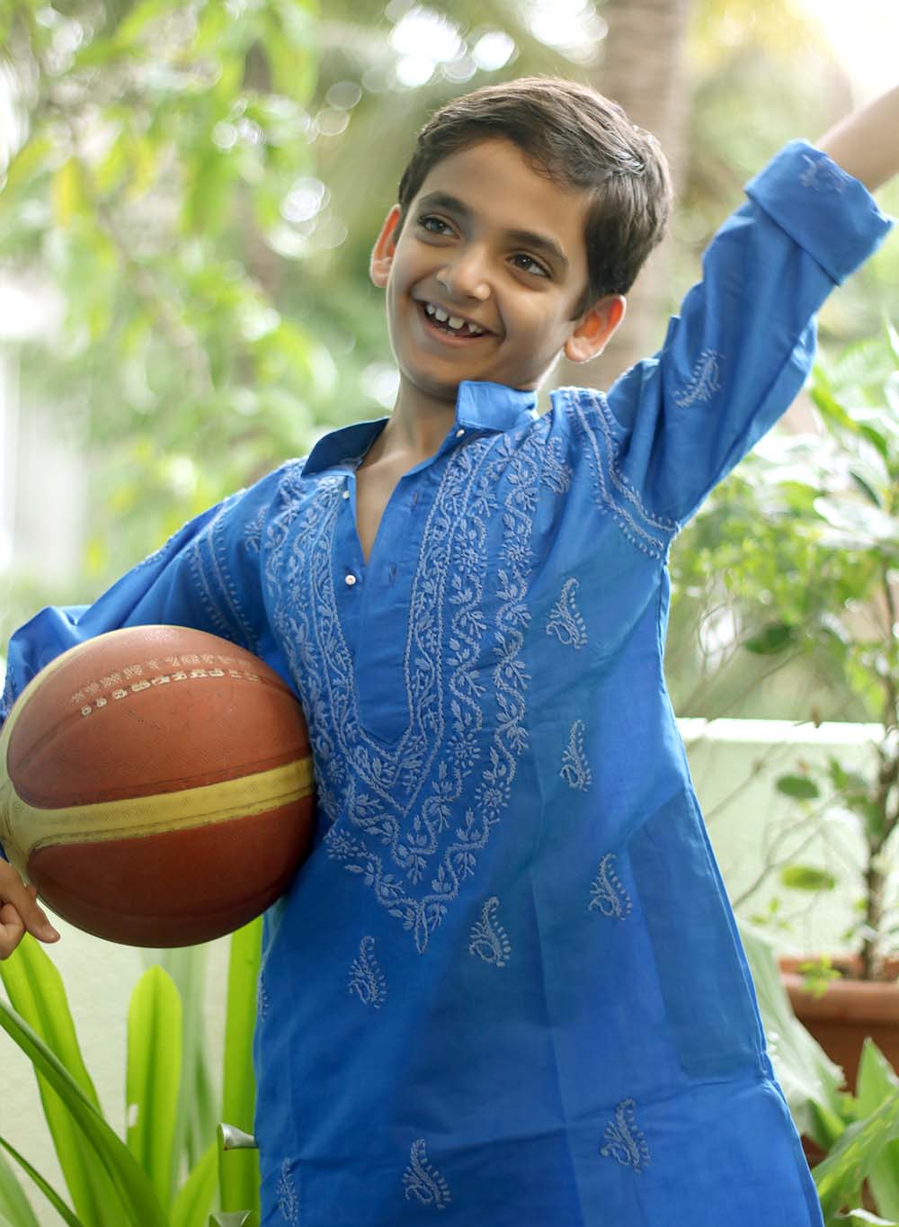 Ink Blue - Cotton Chikankari Kurta
