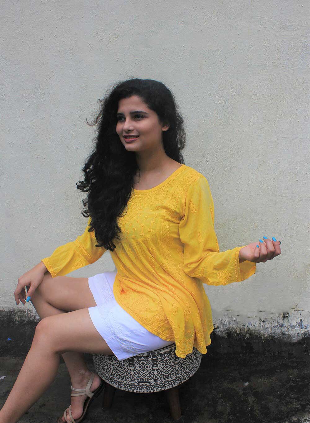 Mango - Resham Thread Gulshan Chikankari Short Top
