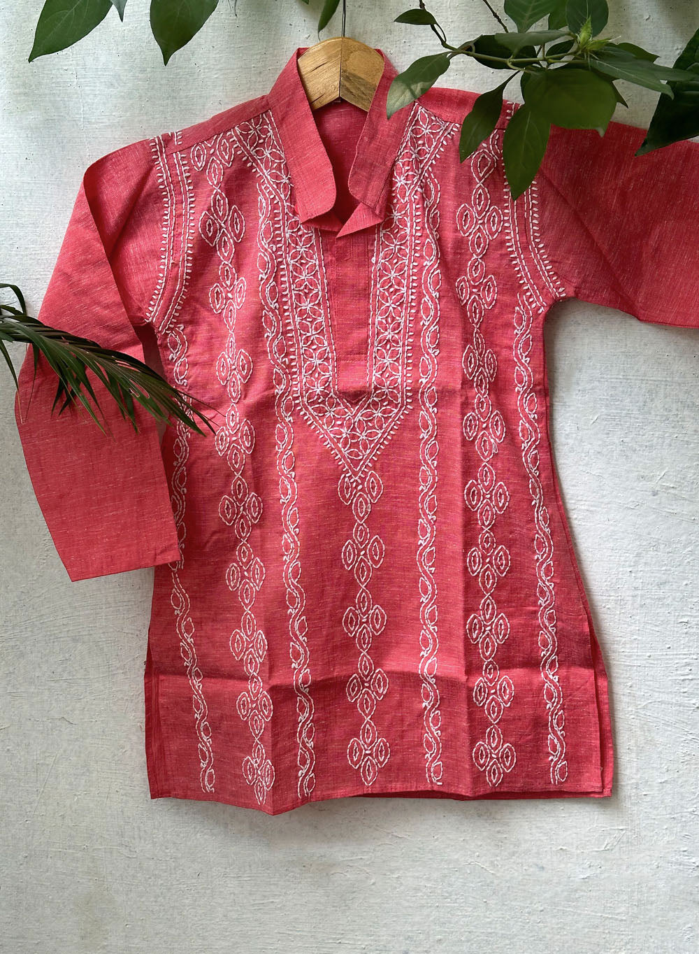 Vedant Peach - Nanhe Farishtey Cotton Chikankari Kurta