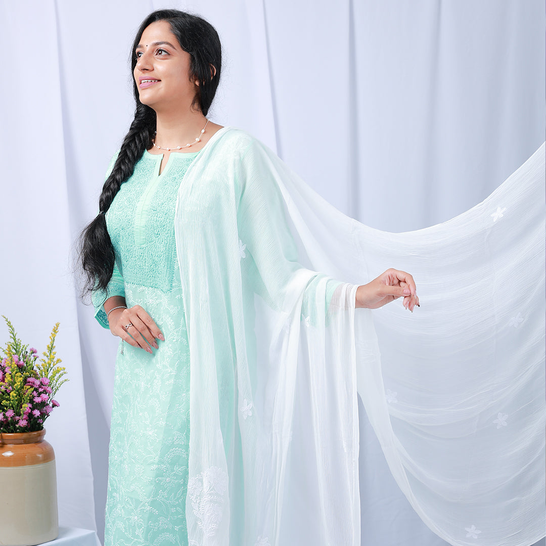 Nazm Chikankari Dupattas 