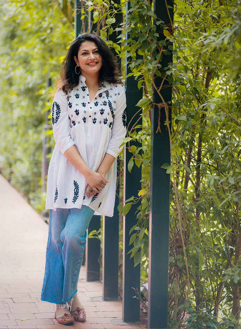 Priyanka - Gulshan Cotton Chikankari Short Top