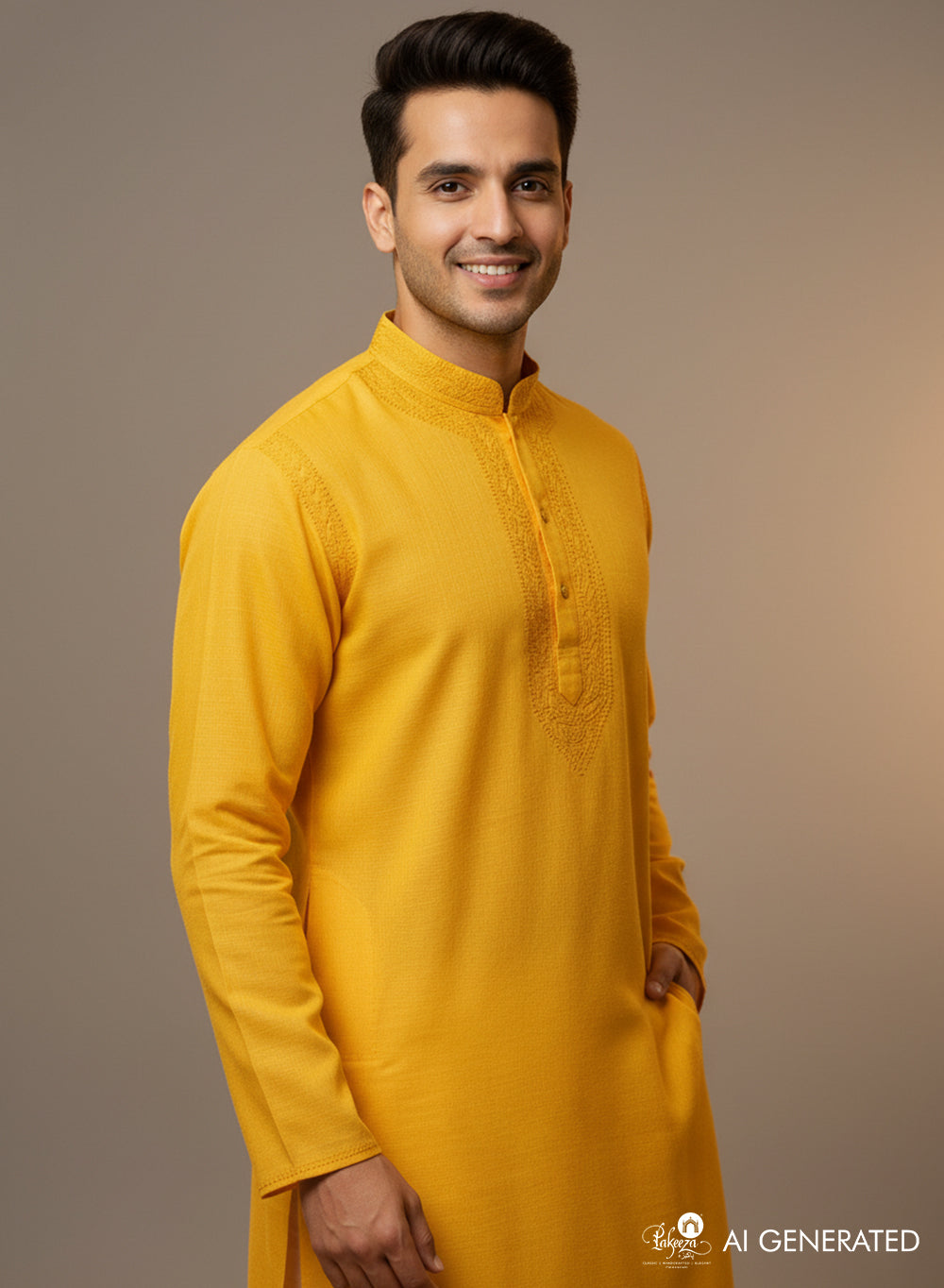 Mango - Nawab Cotton Chikankari Men Long Kurta
