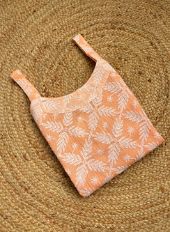 Surbhi Light Orange - Kota Tepchi Bahaar Noodle Strap Chikankari Kurta