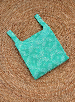 Surbhi Turquoise - Kota Tepchi Bahaar Noodle Strap Chikankari Kurta