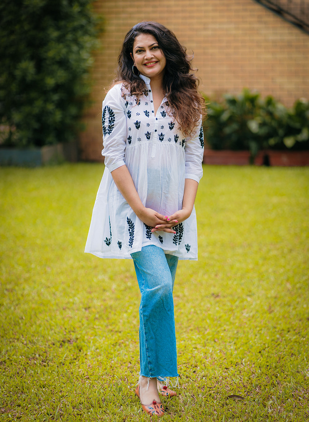 Priyanka - Gulshan Cotton Chikankari Short Top