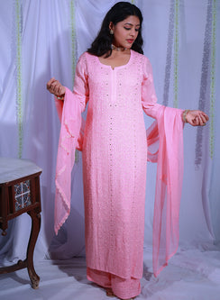 Mehrunisa Baby Pink - Nargis Full Viscose Set