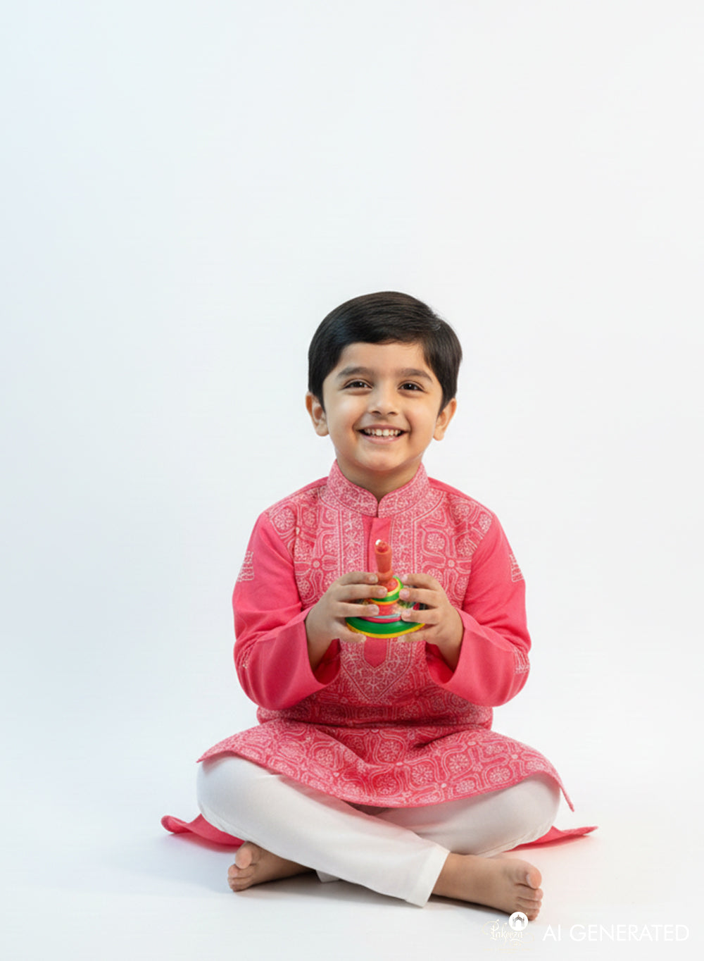 Peach Pink Front Jaal - Cotton Chikankari Kurta