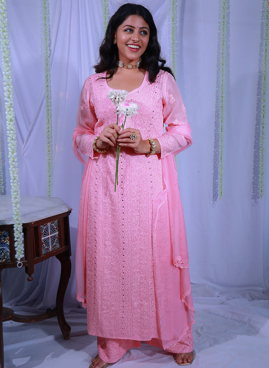 Mehrunisa Baby Pink - Nargis Full Viscose Set