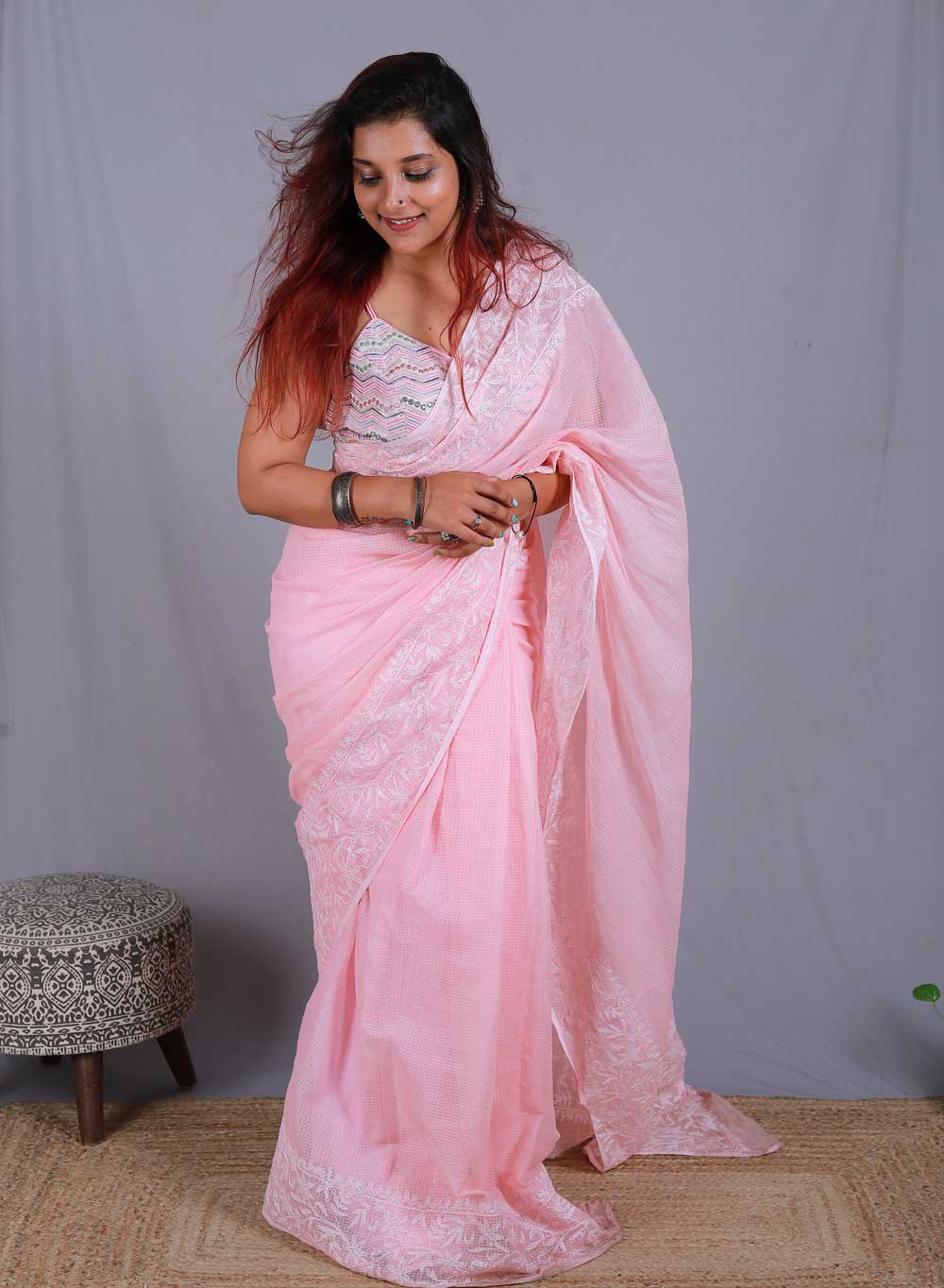 Aparajita Pink - Aks Kota Cotton Saree