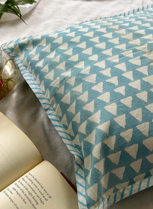 Blue Triangle - Gharaonda Cotton Cushion Cover