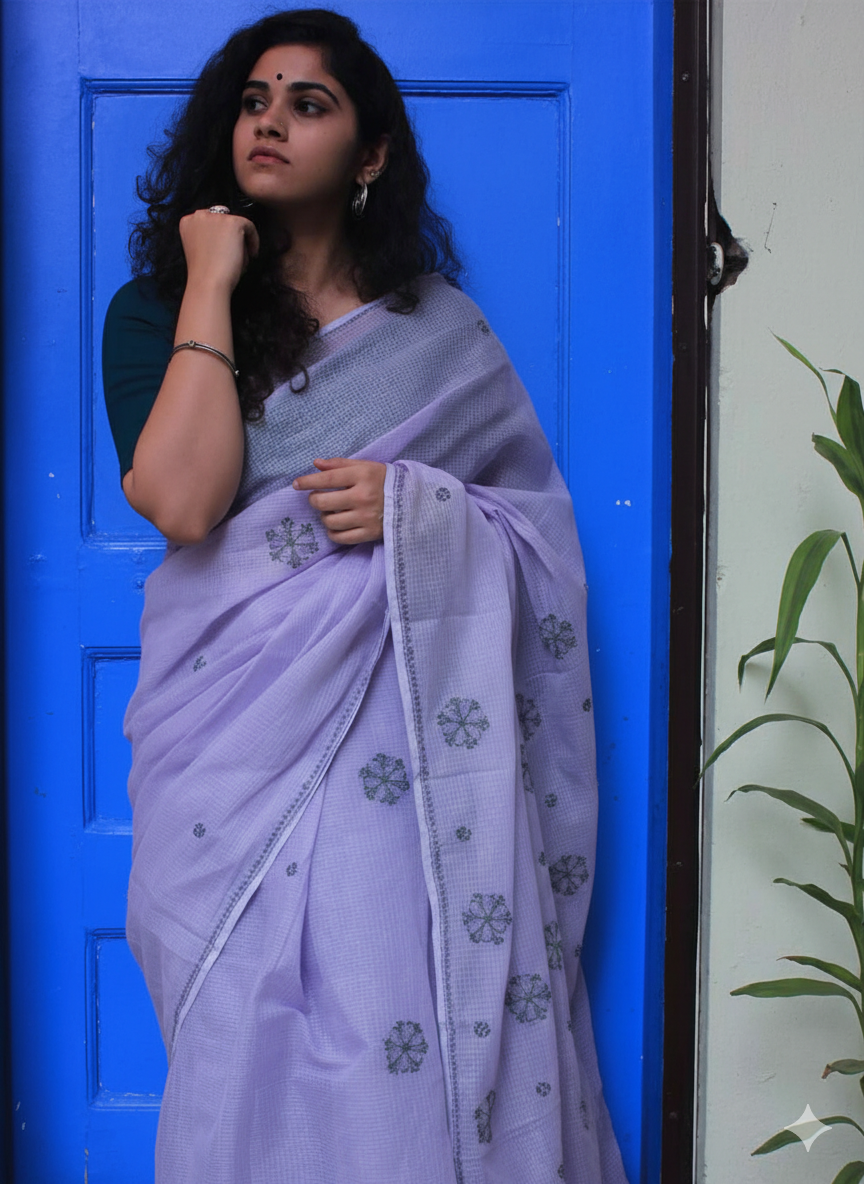 Shachi Lavender - Kota Aks Cotton Saree