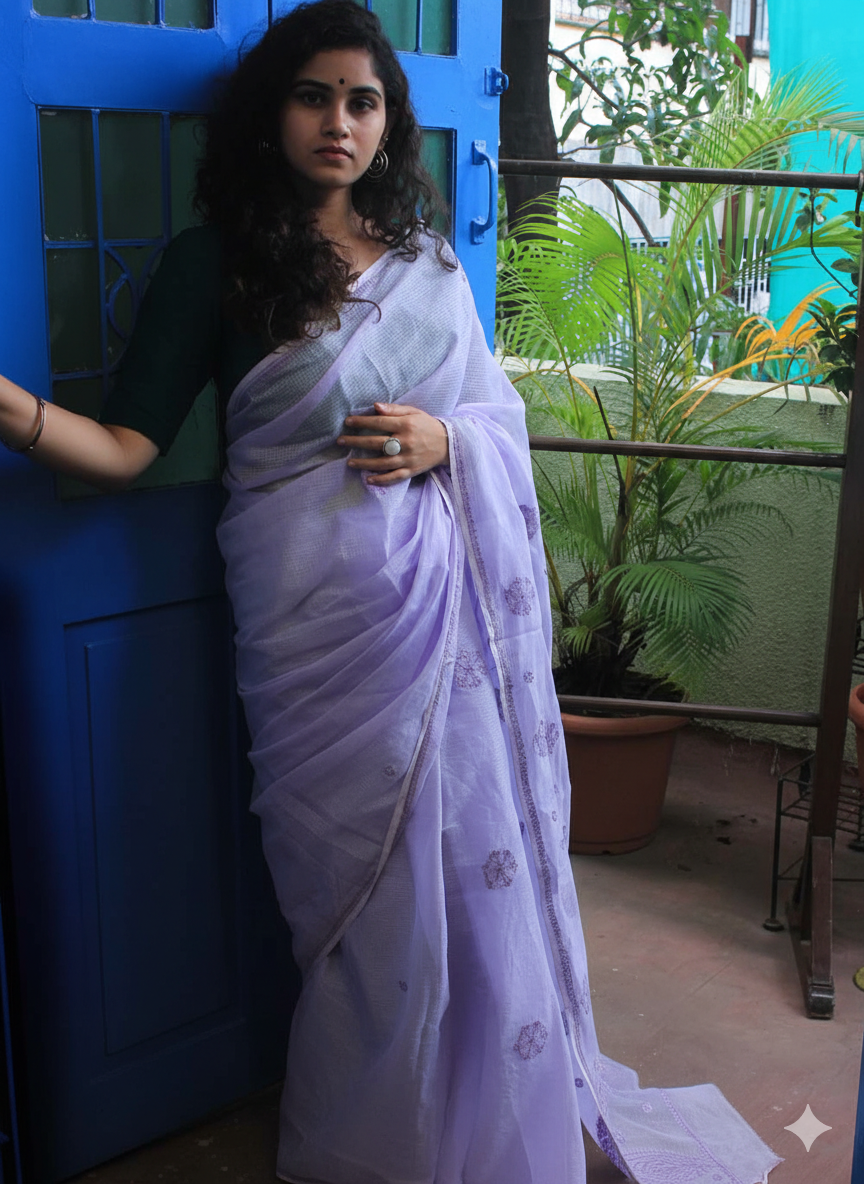 Shachi Lavender - Kota Aks Cotton Saree