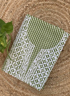 Green Lehariya - Dhoop Kinaray Kota Kurta Fabric