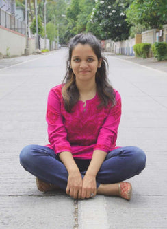 Hot Pink - Gulshan Cotton Chikankari Short Top