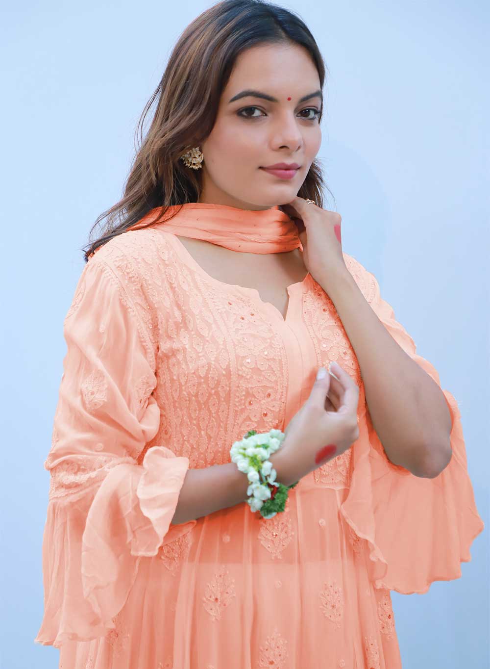 Casual Salwar Suit - Superior Orange Cotton Khatli Work Salwar Suit –  Empress Clothing