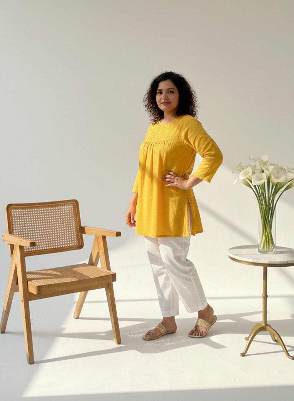 Mango - Resham Thread Gulshan Chikankari Short Top