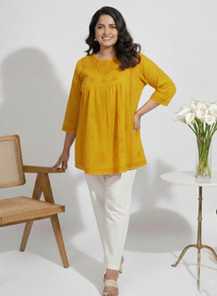 Mango - Resham Thread Gulshan Chikankari Short Top