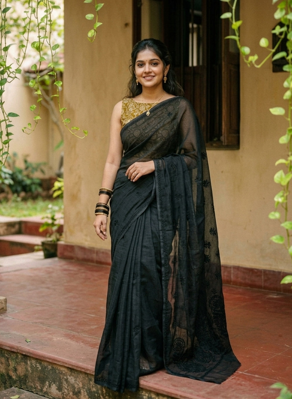 Shachi Black - Kota Aks Cotton Saree