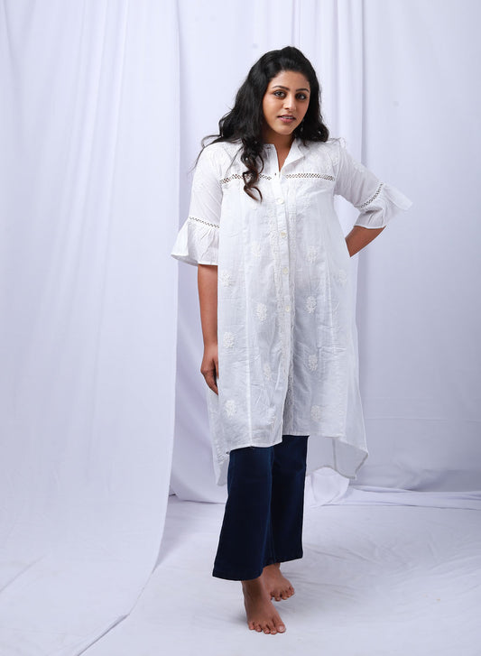 Tara Asymmetrical - Bahaar Cotton Terry Voile Kurta