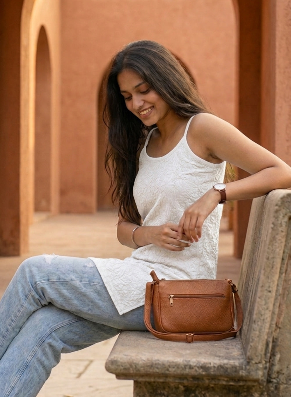 Noori White Cotton - Bahaar Noodle Strap Chikankari Short Kurta