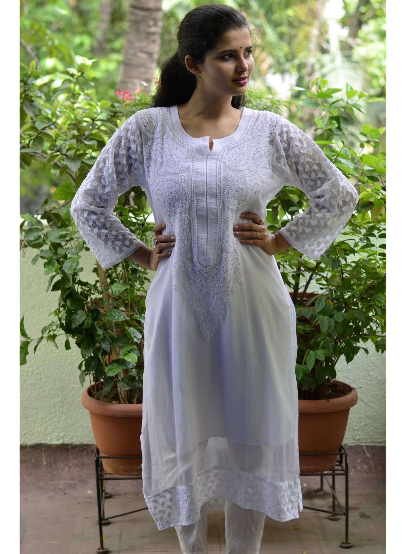 White hakoba dress - THEHANDLOOMPROJECT